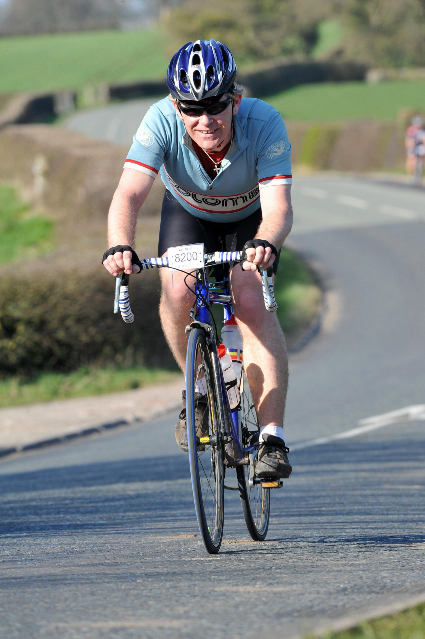 Luke on his racing bike